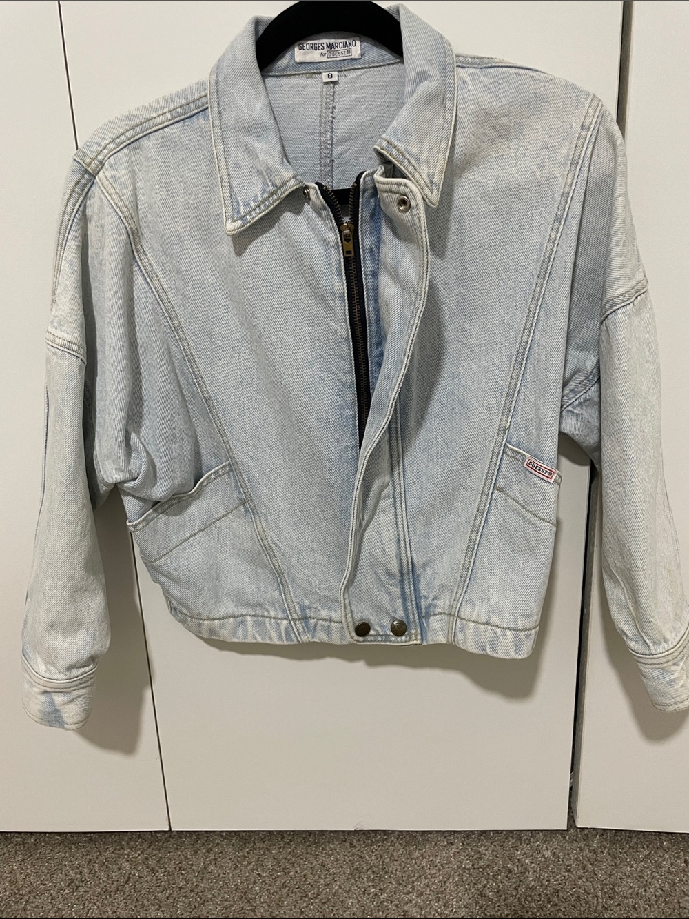 Vintage Guess by Marciano Light Wash Denim Jacket Size 8